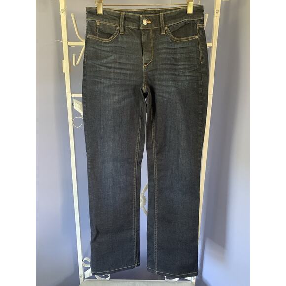 Talbots Curvy Boot Cut Jeans Flawless Five Pocket Blue Dark Wash Size 2 - Picture 1 of 5